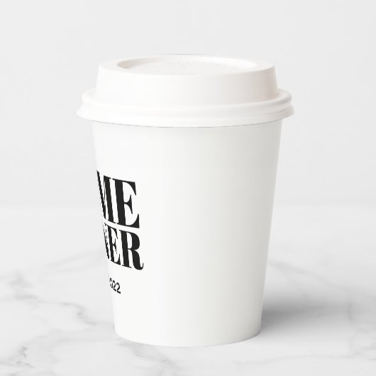 Neuer Hausbesitzer Pappbecher (Links)