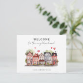 Neuer Hausbesitzer Willkommen im Nachbarschaftsrei Postkarte (Stehend Vorderseite)