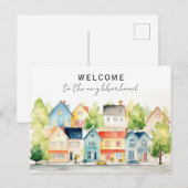 Neuer Hausbesitzer Willkommen im Nachbarschaftsrei Postkarte (Vorne/Hinten)
