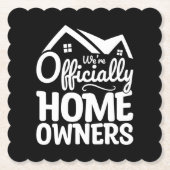 Neuer Hausbesitzer Wir sind offiziell Hausbesitzer Untersetzer (Vorderseite)
