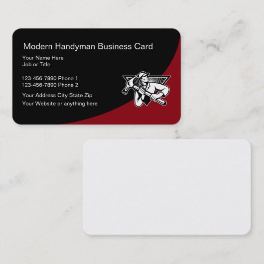 Neuer Heimwerker Businesscards Visitenkarte (Vorne/Hinten)