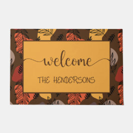 Neuer Herbst lässt Monogramm-Namen willkommen Fußmatte