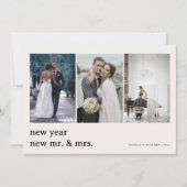 Neuer Herr & Frau | Tartan Wedding Feiertagskarte (Vorderseite)