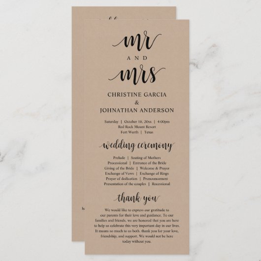 Neuer Herr und Frau, Moderne Hochzeitsfeier, Kraft Programm (Vorne/Hinten)