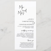 Neuer Herr und Frau, Modernes Minimalistisches Hoc Programm (Vorderseite)