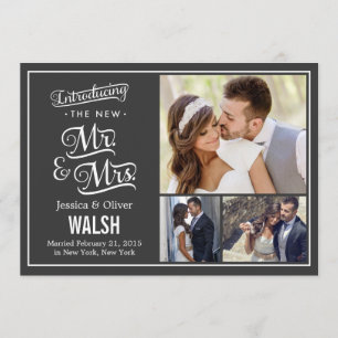 Neuer Herr und Frau Wedding Ankündigung - Kohle