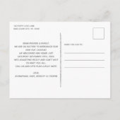 Neuer Hund für Puppy-Foto Ankündigungspostkarte (Rückseite)