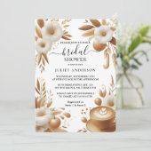 Neuer italienischer Kaffee Sorrento Lässiges Braut Einladung (Stehend Vorderseite)