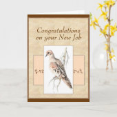  Neuer Job Congratulation Trauertaube Karte (Gelbe Blume)