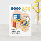 Neuer Job Funny Sei dir selbst Gratulationen Karte (Gelbe Blume)