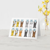 Neuer Job Gratulation Cartoon Cats Karte (Gelbe Blume)