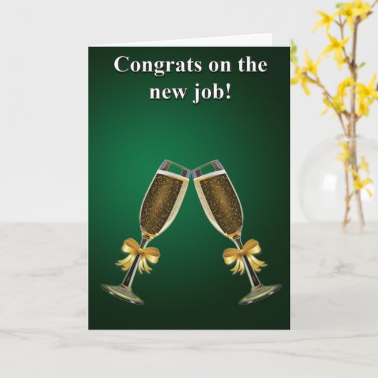 Neuer Job! Karte (Gelbe Blume)