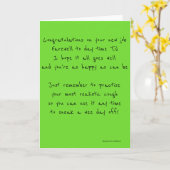 Neuer Job lustig Karte (Gelbe Blume)