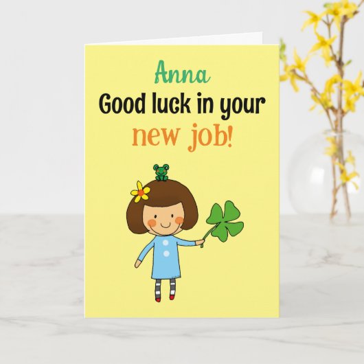 neuer Job (NAME) Karte (Gelbe Blume)