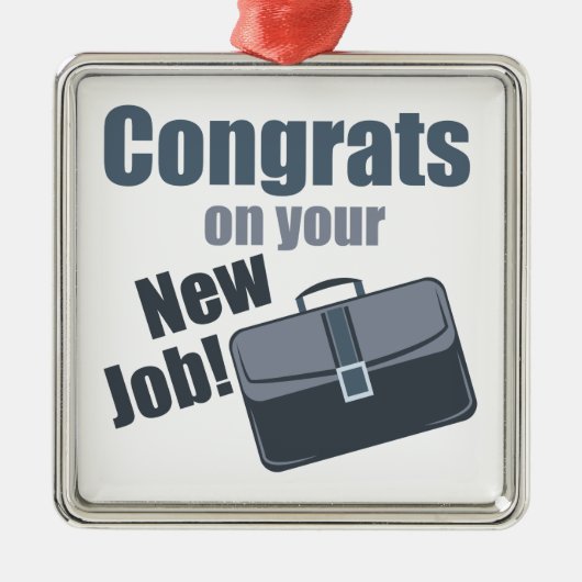 Neuer Job Ornament Aus Metall (Vorne)