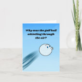 Neuer Job Spaß Pfeifen Golf Ball Glückwunsch Karte (Vorderseite)