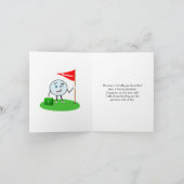 Neuer Job Spaß Pfeifen Golf Ball Glückwunsch Karte (Innenseite)