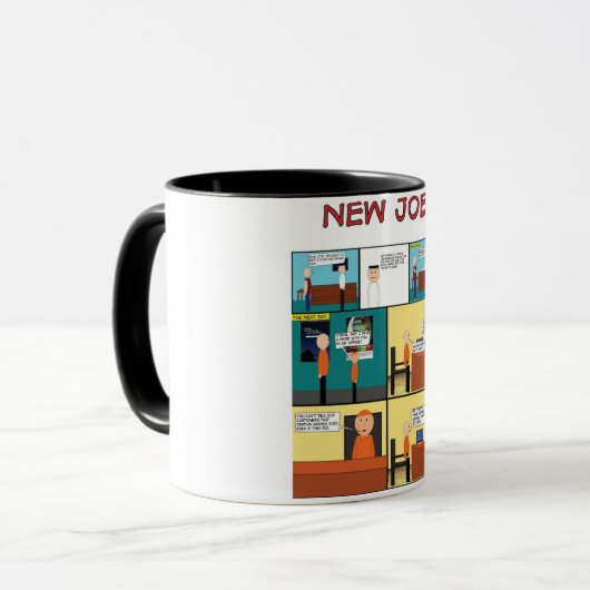 Neuer Job Tasse (Vorderseite Links)