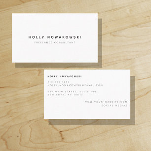 Neuer Klassiker Minimalistischer moderner Chic Visitenkarte