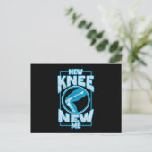 Neuer Knie-Knee-Ersatz Postkarte (Stehend Vorderseite)