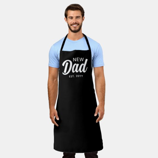 neuer Koch für Schwarz-Weiß-Script Schürze (Getragen)