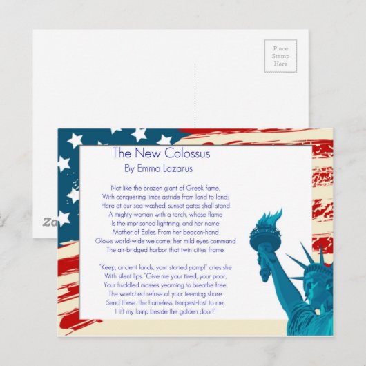 Neuer Kolossus Postkarte (Vorne/Hinten)