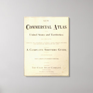 Neuer kommerzieller Atlas des Titelblattes Leinwanddruck