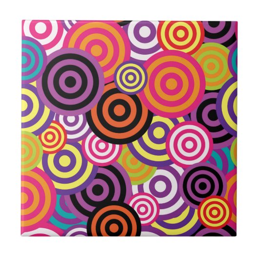 Neuer Kreis Abstrakt Kunst Fliese (Vorderseite)
