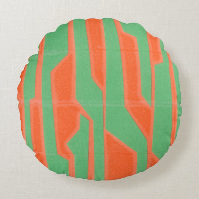 Neuer Kreis I Rundes Kissen (Vorderseite)