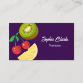 Neuer Lila Ernährungsdiätetiker QR-Code Visitenkarte (Vorderseite)