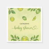 Neuer Limoner Citrus Gender Neutral Baby Shower Serviette (Vorderseite)