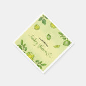 Neuer Limoner Citrus Gender Neutral Baby Shower Serviette (Ecke)