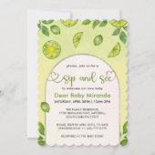 Neuer Limoner Zitrusgeschlechtsneutralsip und Sieh Einladung (Vorderseite)