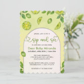 Neuer Limoner Zitrusgeschlechtsneutralsip und Sieh Einladung (Stehend Vorderseite)