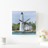 Neuer London-Hafen-Leuchtturm, CT-Wanduhr Quadratische Wanduhr (Zuhause)