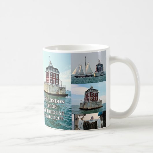 Neuer London-Leisten-Leuchtturm, Connecticut-Tasse Kaffeetasse (Rechts)