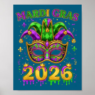 Neuer Mardi Gras Narrhut Orleans Poster