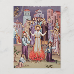 Neuer Märtyrer St. Nikolaus von Metsovo Orthodoxe Postkarte