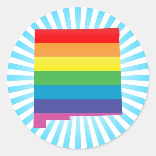 neuer mexico-Stolz. Runder Aufkleber (Vorderseite)