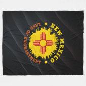NEUER MEXIKO-STAAT FLAG FLEECEDECKE (Vorderseite (Horizontal))