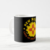 NEUER MEXIKO-STAAT FLAG KAFFEETASSE (Vorderseite Links)