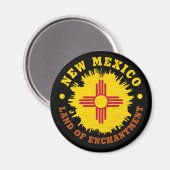 NEUER MEXIKO-STAAT FLAG MAGNET (Vorderseite/Rückseite)