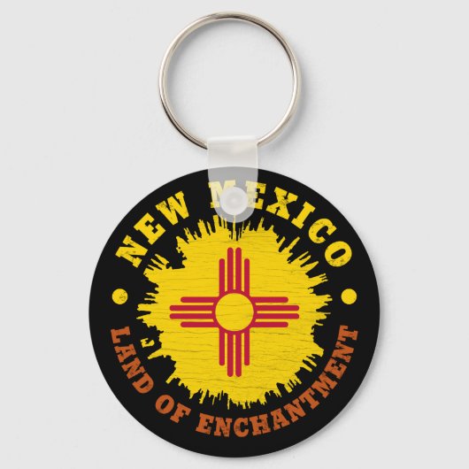 NEUER MEXIKO-STAAT FLAG SCHLÜSSELANHÄNGER (Vorderseite)