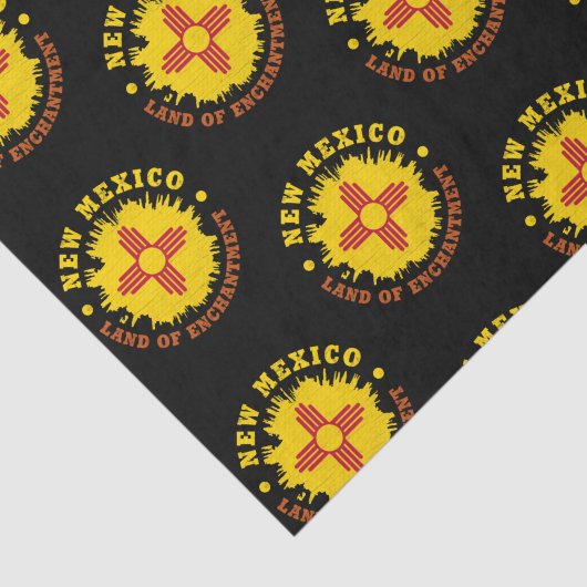 NEUER MEXIKO-STAAT FLAG SEIDENPAPIER (Ausschnitt)