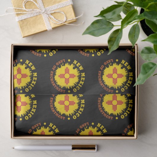 NEUER MEXIKO-STAAT FLAG SEIDENPAPIER (Geschenk)