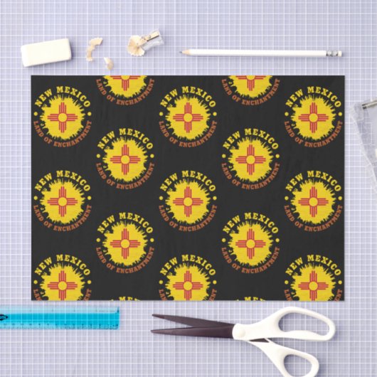 NEUER MEXIKO-STAAT FLAG SEIDENPAPIER (Handwerk)