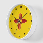 NEUER MEXIKO-STAAT FLAG UHR (Winkel)