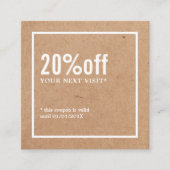 Neuer Minimalistischer Kraftwaschcoupon Rabattkarte (Vorderseite)