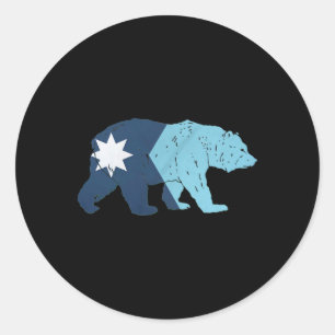 Neuer Minnesota-State-Flaggenträger Runder Aufkleber