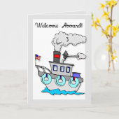 Neuer Mitarbeiter willkommen auf dem Schiff Karte (Gelbe Blume)